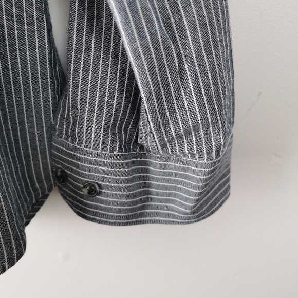 Hudson North Striped Button Down Shirt Large - Picture 5 of 7